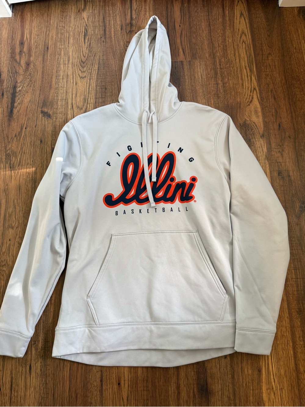 Illinois Men’s Light Gray Basketball Hoodie